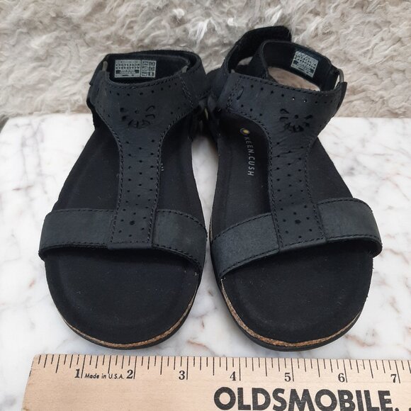Keen Kaci Ana T-Strap women's black cork sole Sandals Size: 6 - Picture 2 of 7